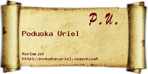 Poduska Uriel névjegykártya